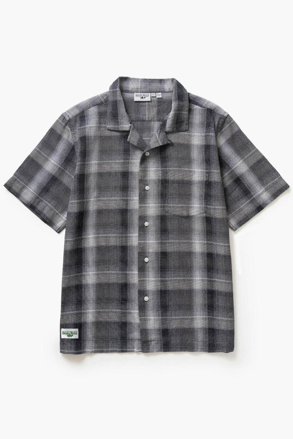 Service Works Plaid Resort Shirt in Black