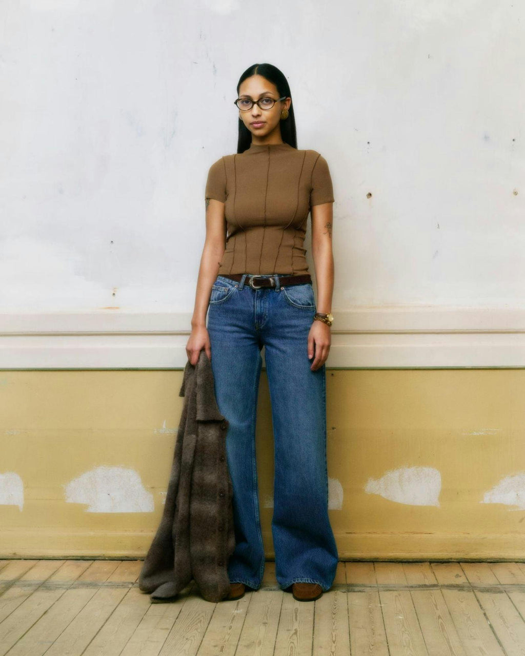 Rhue Low Wide Jeans - Stream Mid Used