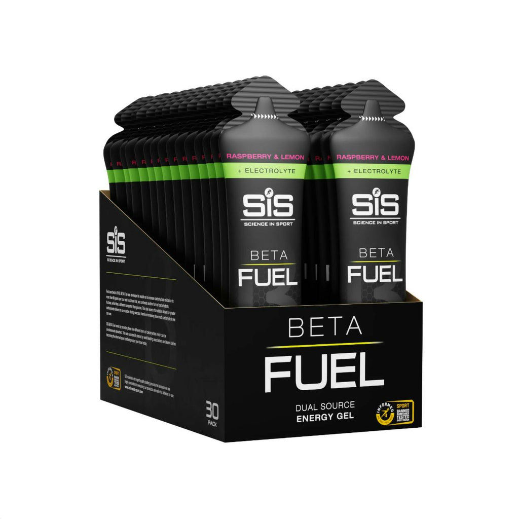 BETA FUEL + Electrolyte Gels 60ml 30 Pack Raspberry & Lemon