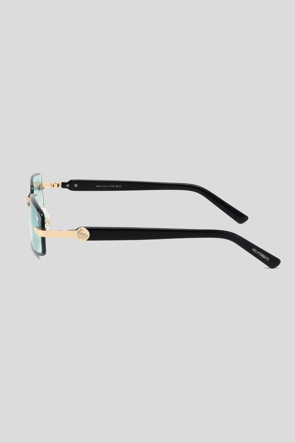 Diamond Cut Mabel Green Gold | Black
