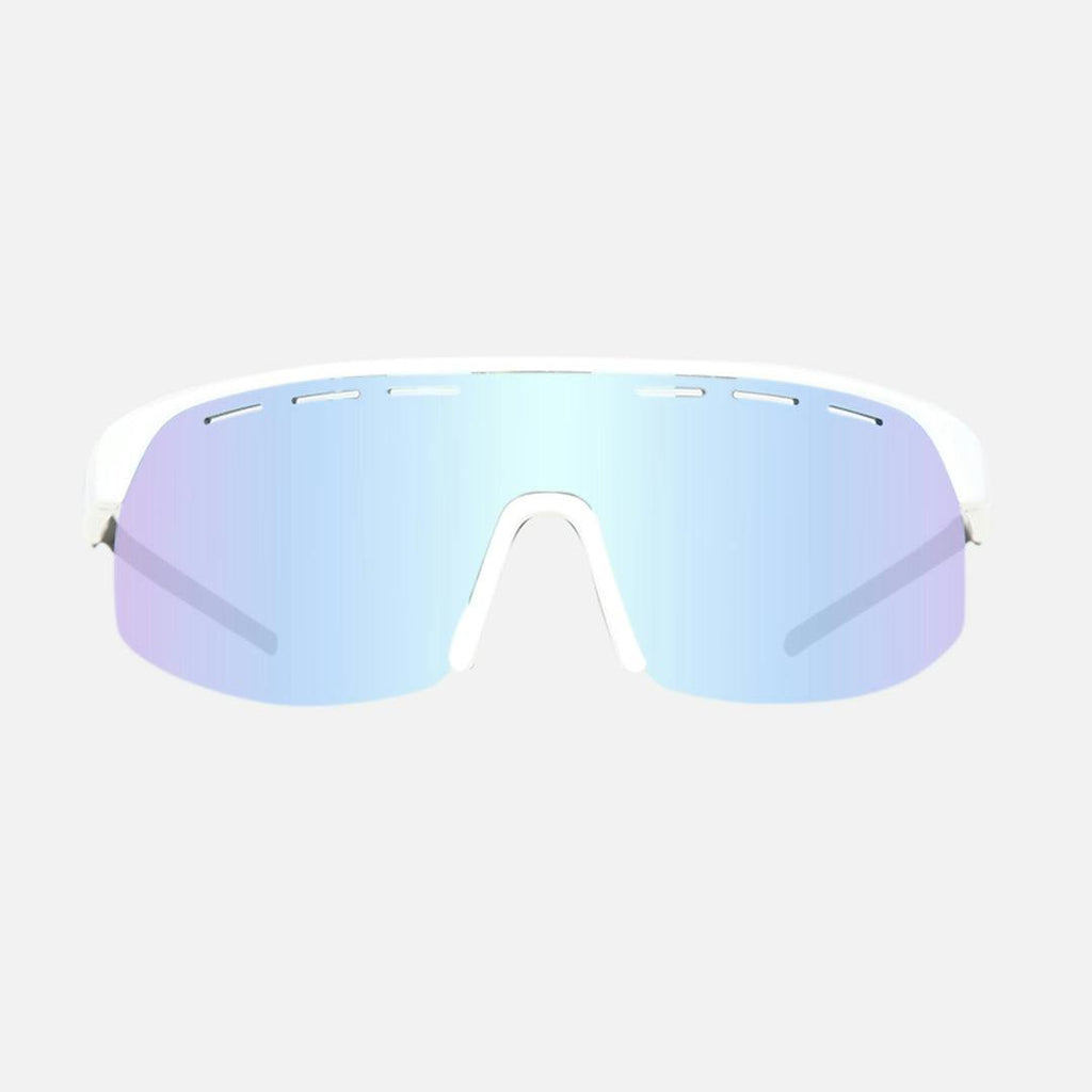 Velocity HD - Gloss White Frame, Rose Lens HD with Blue Iridium plus Venting