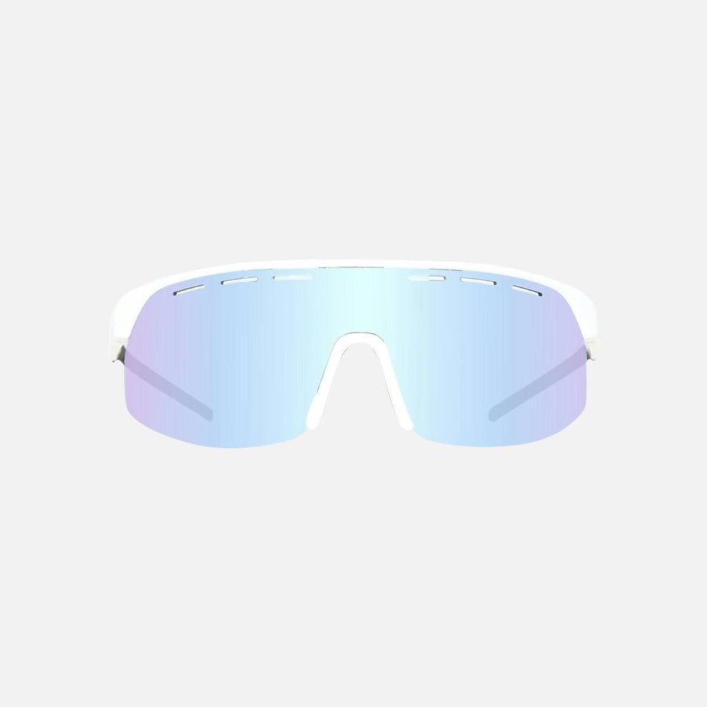 Velocity - Frame: Gloss White   Lens: Rose with External Blue Iridium plus Venting