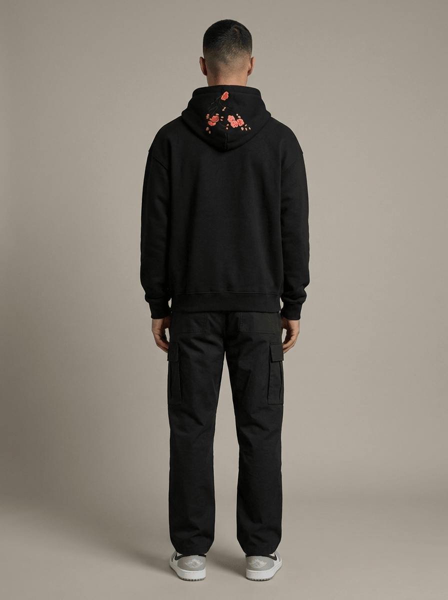 Black / Red Blossom V2 //// Hoodie