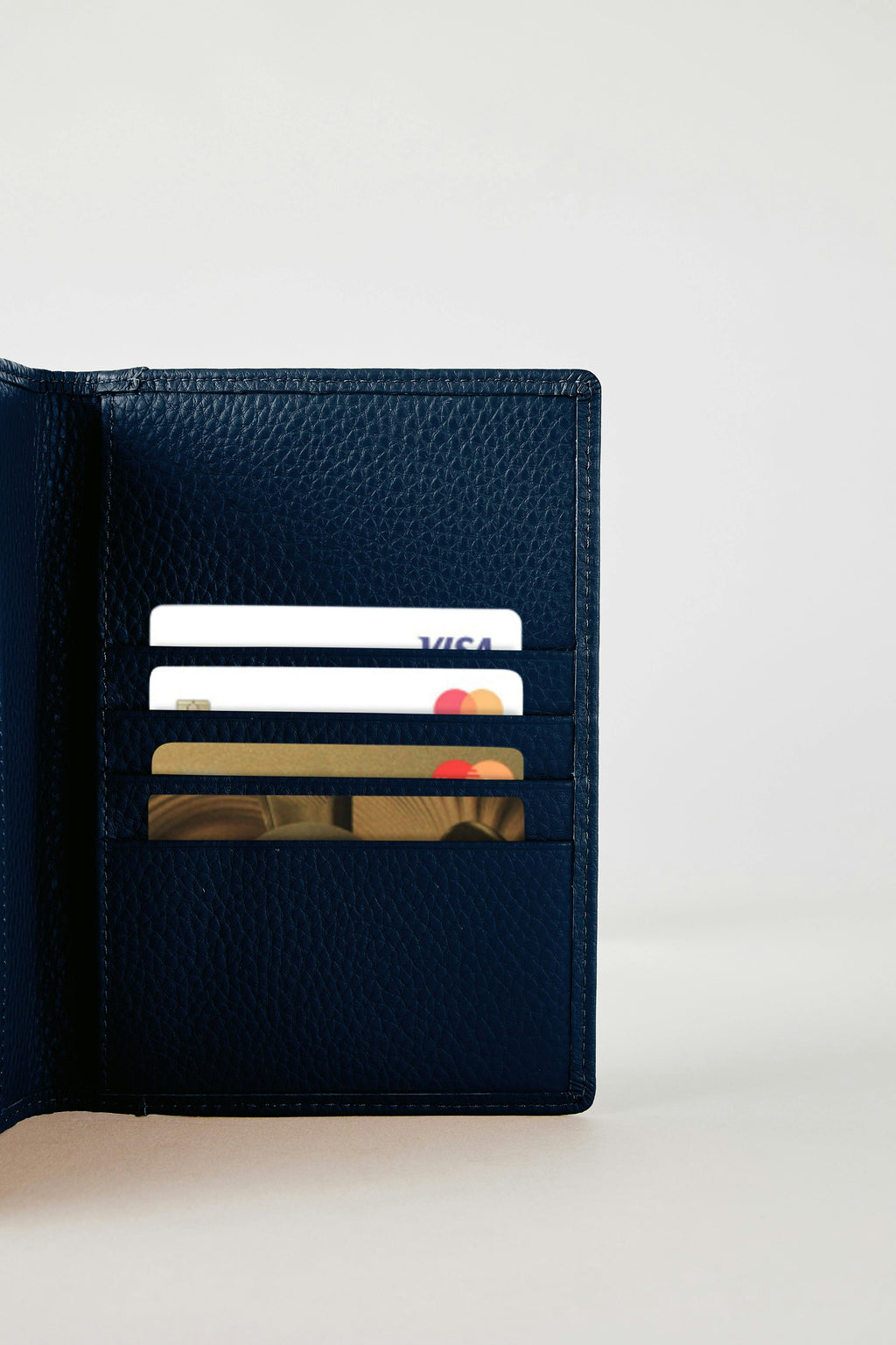 Luxury Leather Passport Wallet | Navy