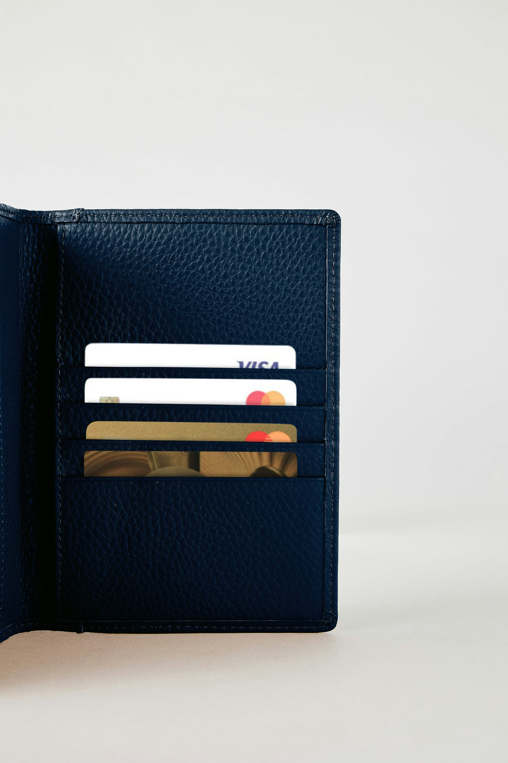 Luxury Leather Passport Wallet | Navy