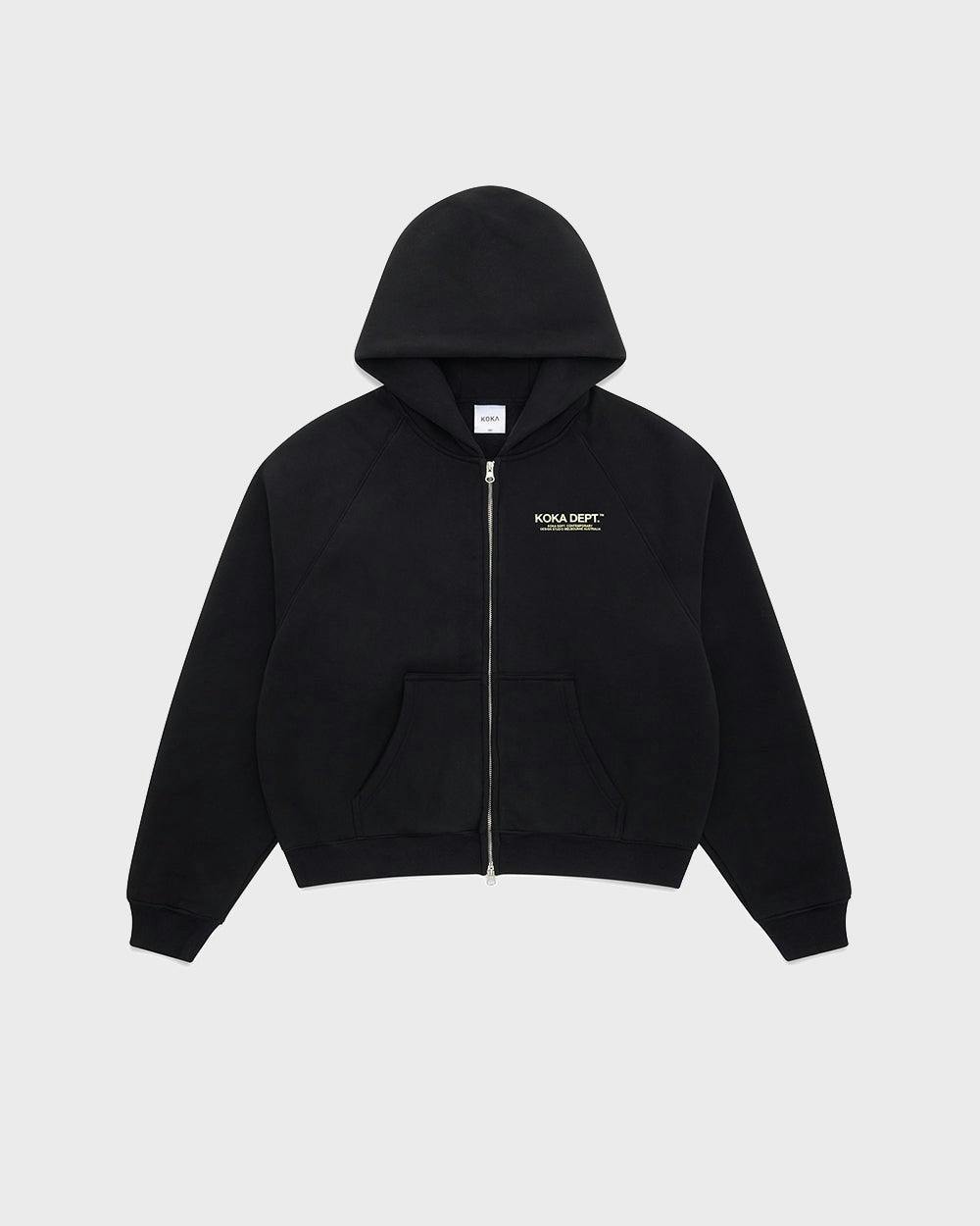 Core Zip Up Hoodie - Black