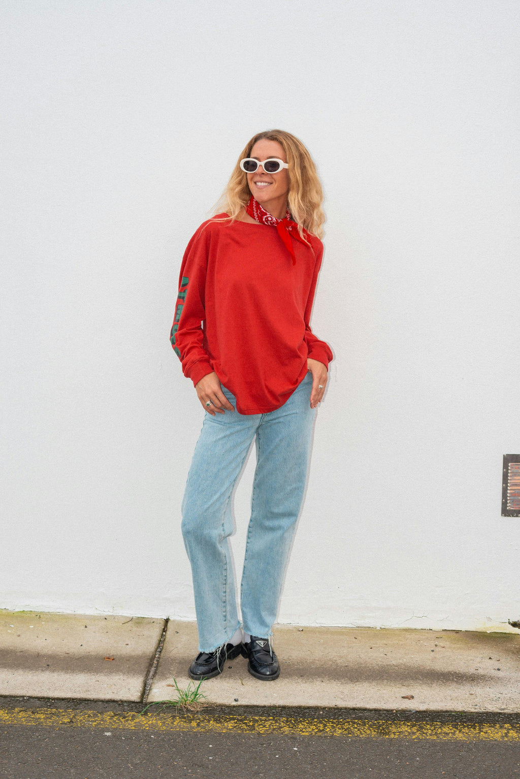 Artist Oversized Longsleeve Tee ‘Live Life With Porpoise’ By Bri O’Connell