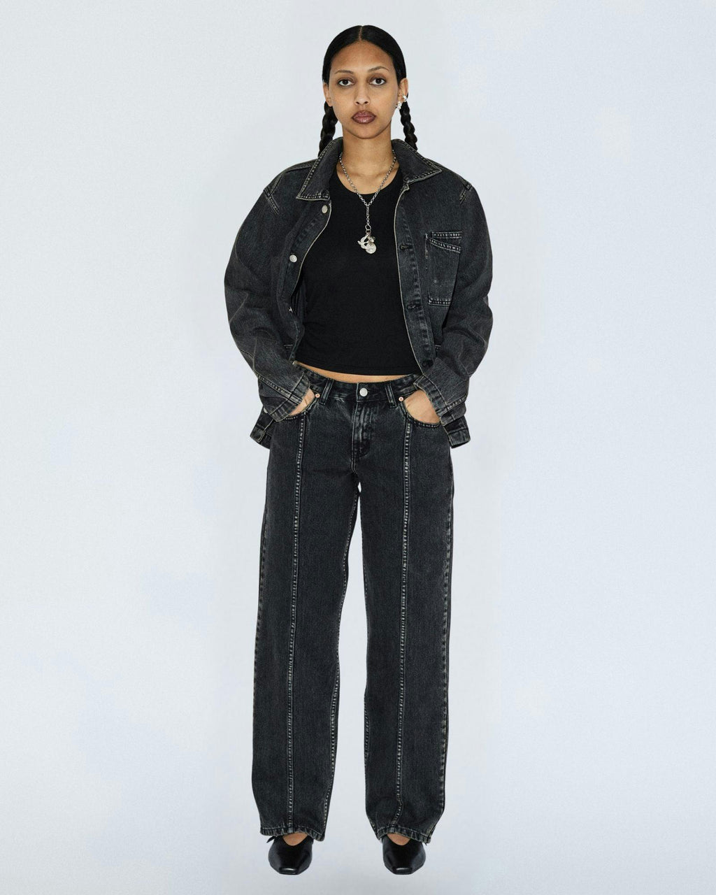 Evon Worker Jacket - Aged Black