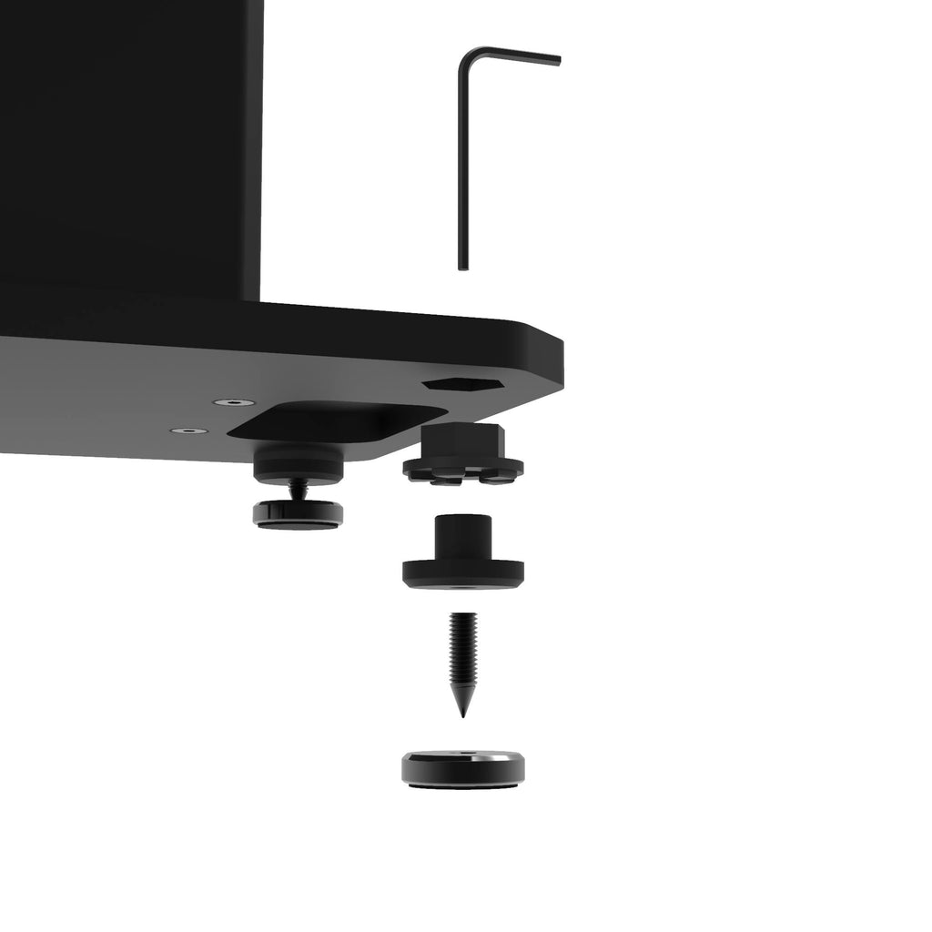 Kanto SX22 22" Tall Fillable Speaker Stands with Isolation Feet - Pair, Black