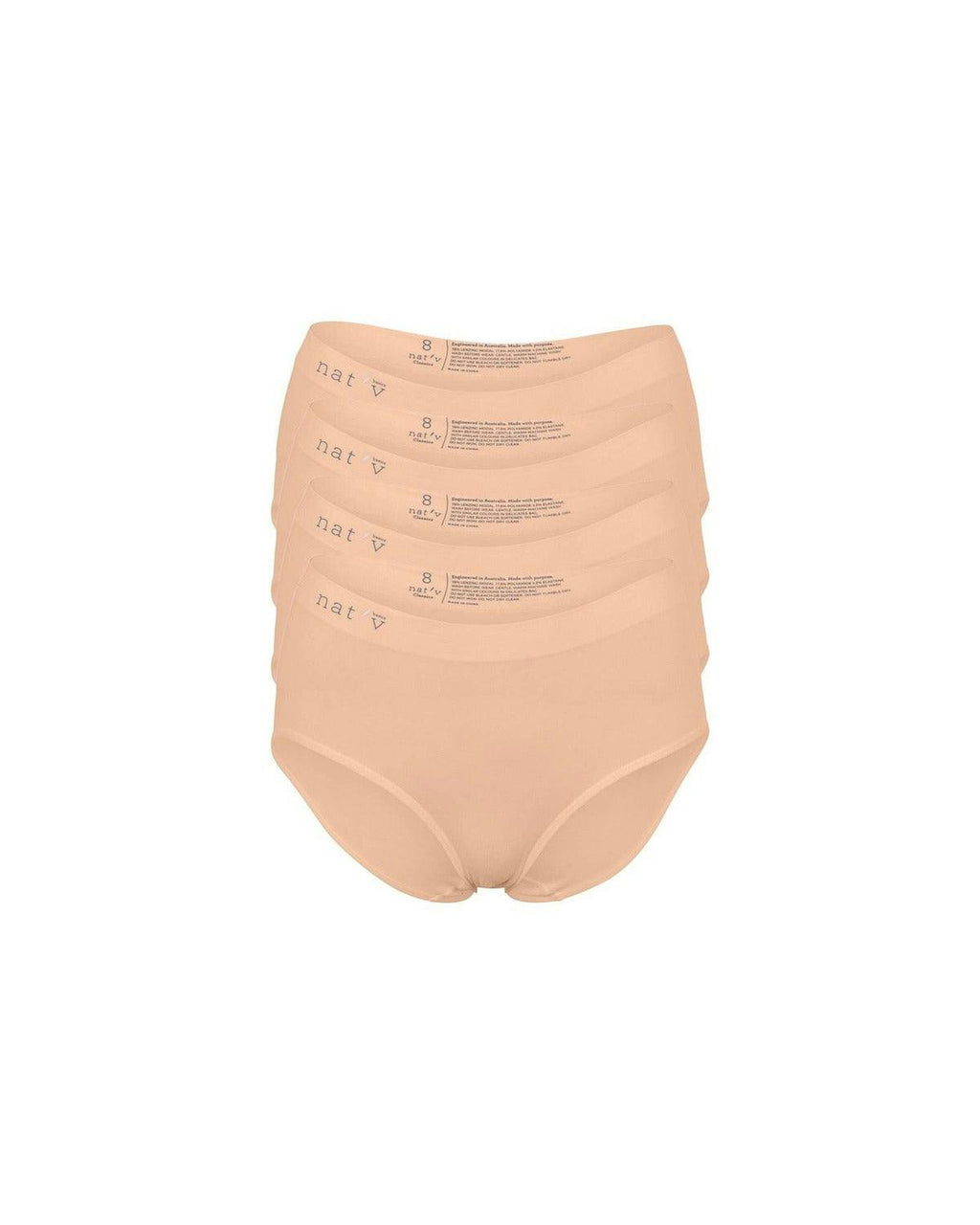 Classic Modal Full Brief Underwear 4 Pack - Bone