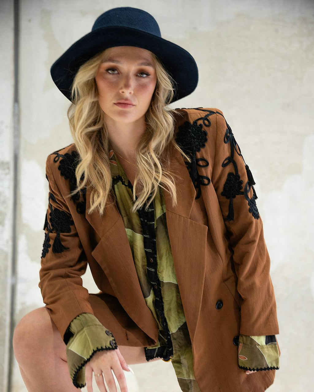 The Janis Felt Hat – Navy