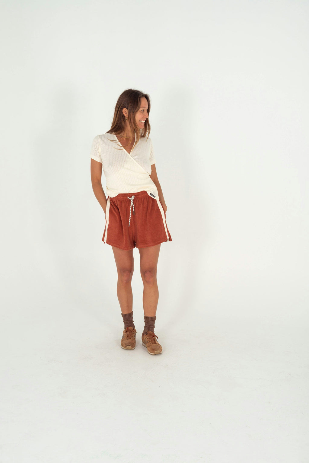 Terry Towelling Shorts Rust