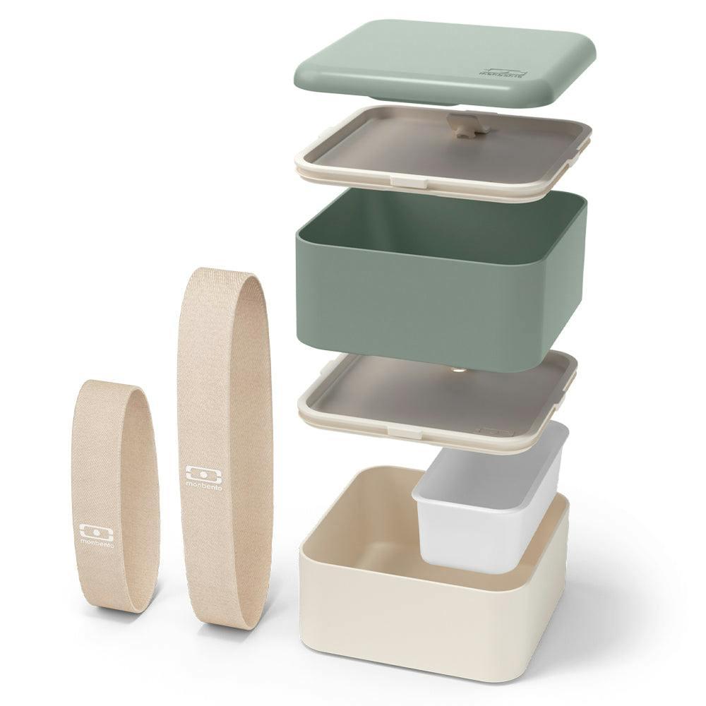 Monbento Mb Square Bento Box - Bi-Colour Green