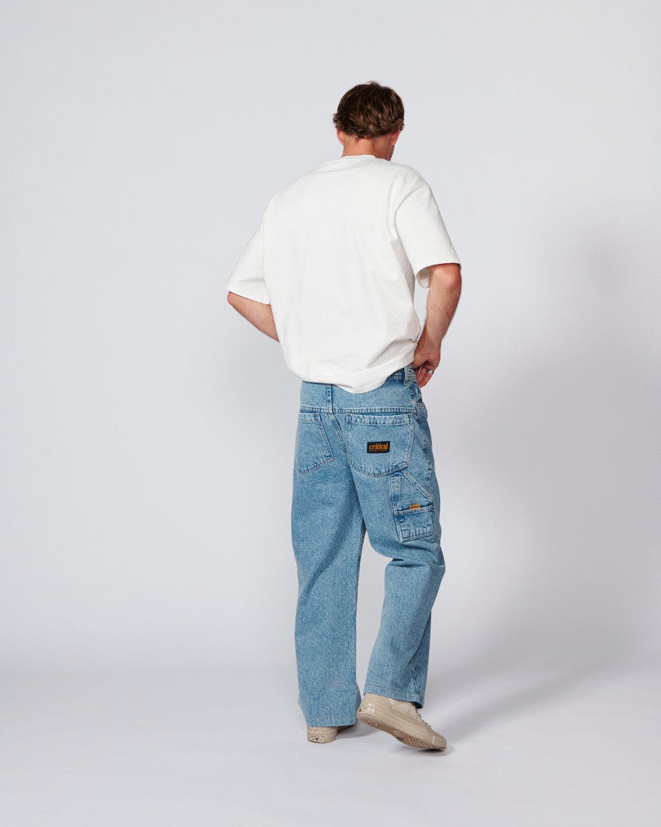 Peaty 5 Pocket Denim Carpenter Jean - Washed Blue