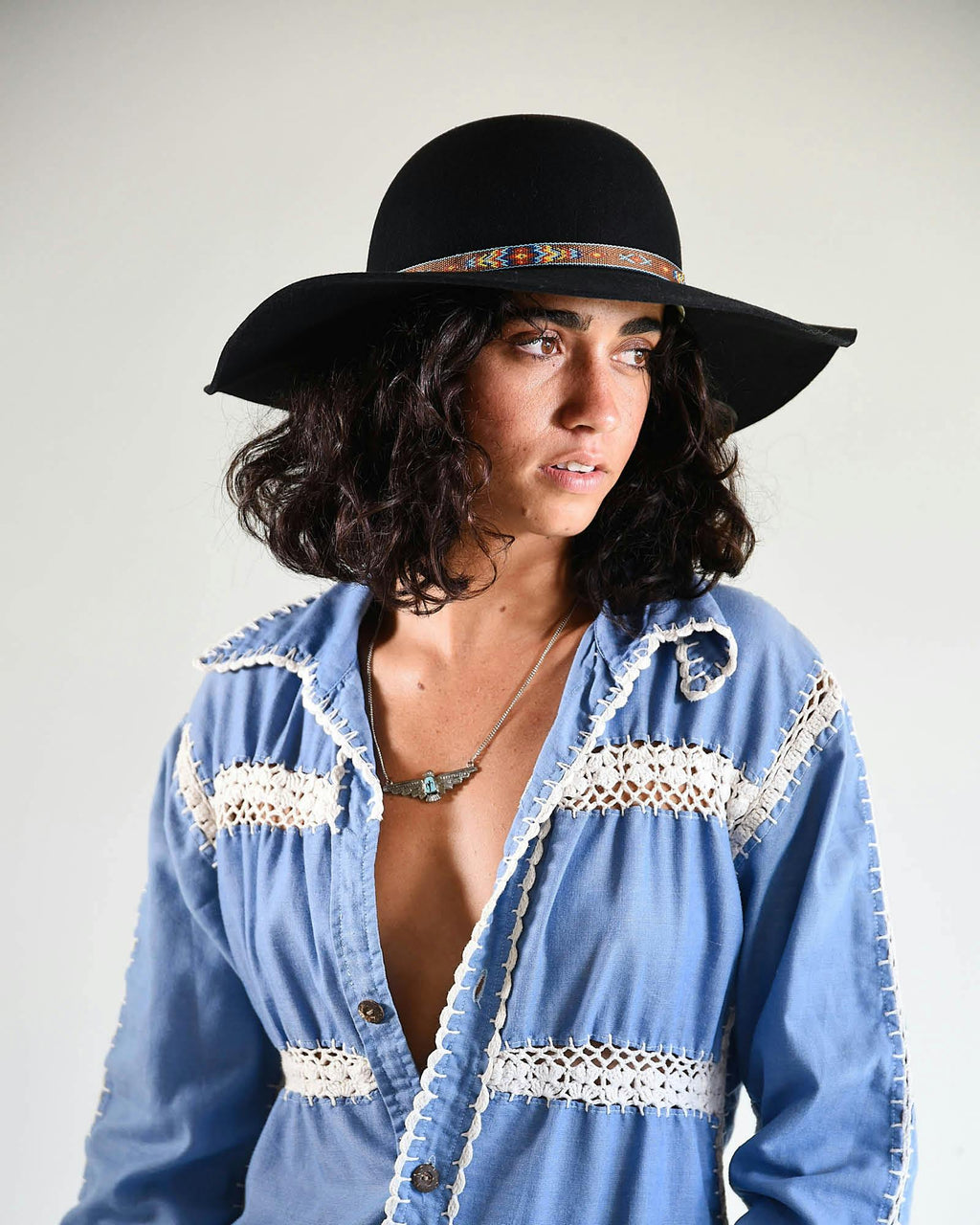 The Little Hippie Floppy Felt Hat - Black