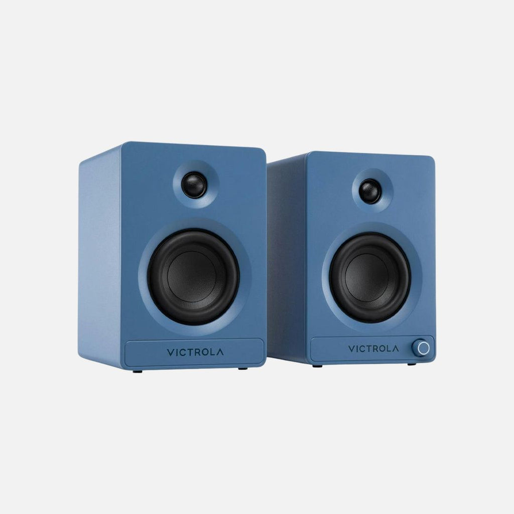 Victrola Tempo Bookshelf Speakers - Blue