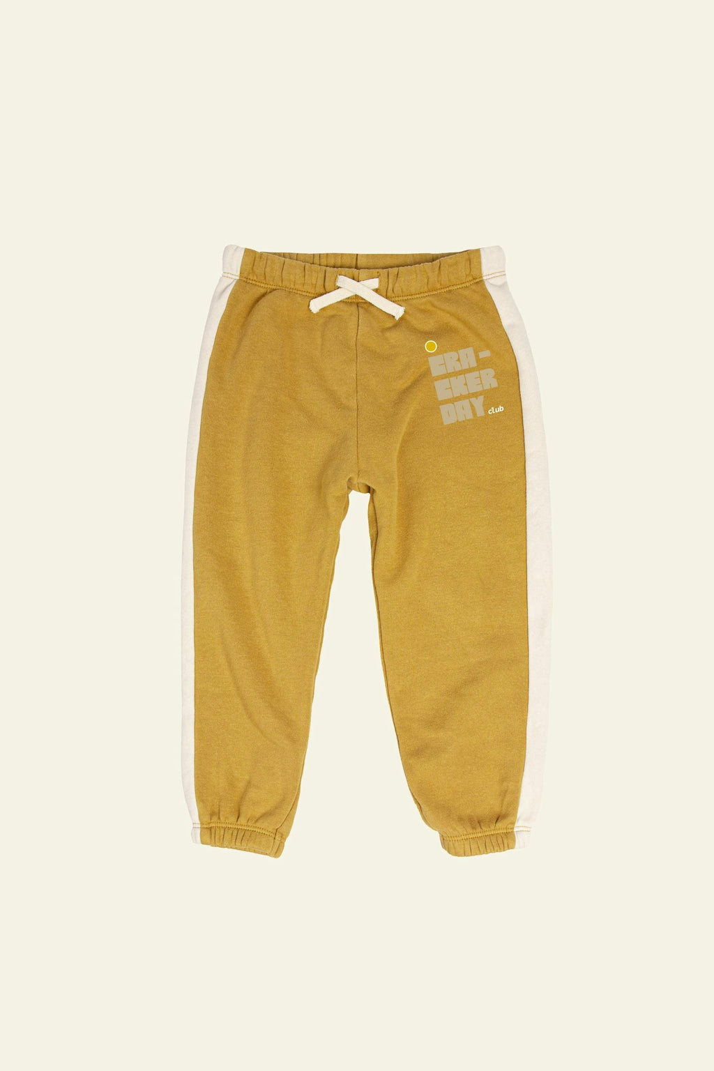 Kids Stacked Retro Sweatpants - Mustard/Butter