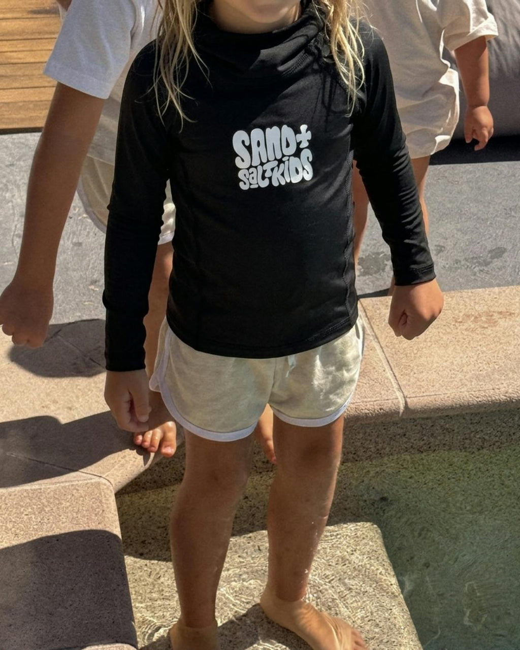 Kids Long Sleeve Rash Vest Black
