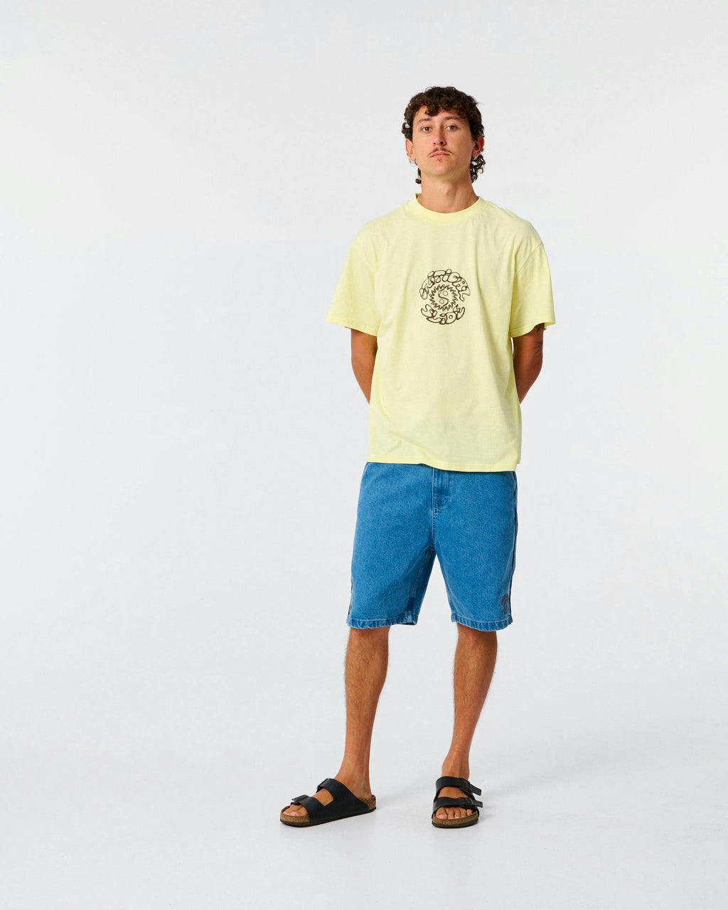 Yin Yang Tee - Washed Lime