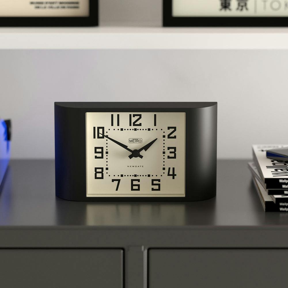 Newgate Mini Metro Mantel Clock-Black