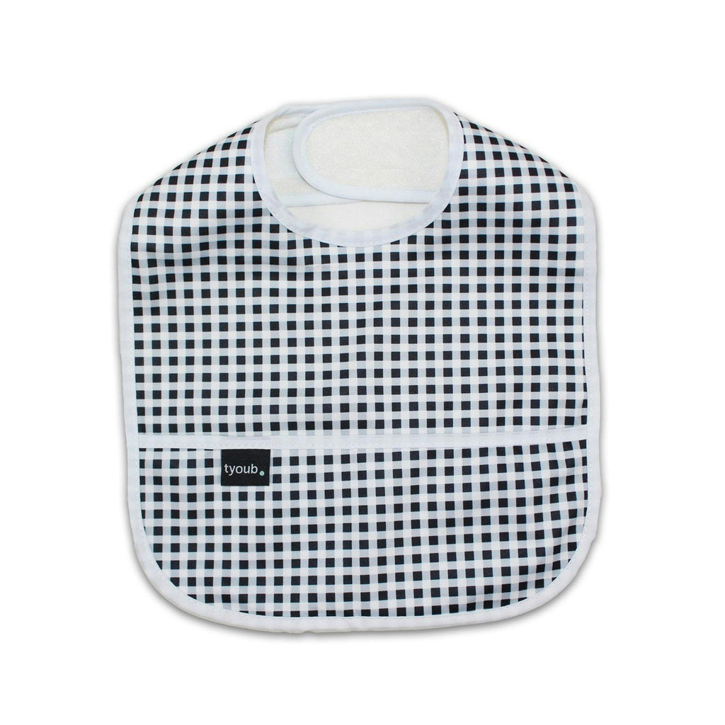 Baby Bib Tyoub Stay-dry - Black White Check