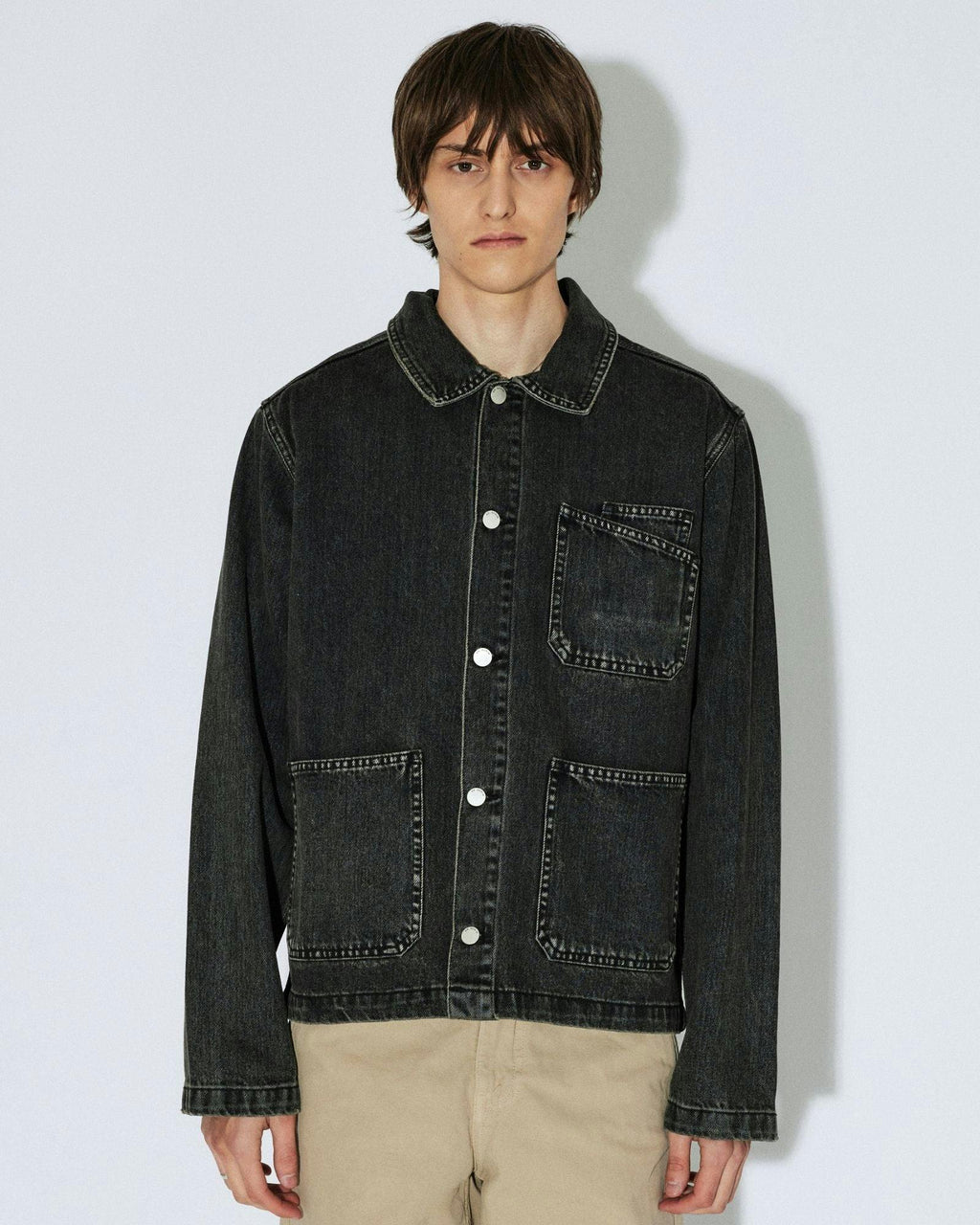 Evon Worker Jacket - Aged Black