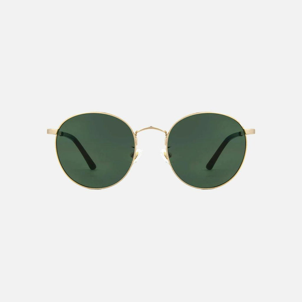 Heidi - Brushed Gold Frame Green Lens