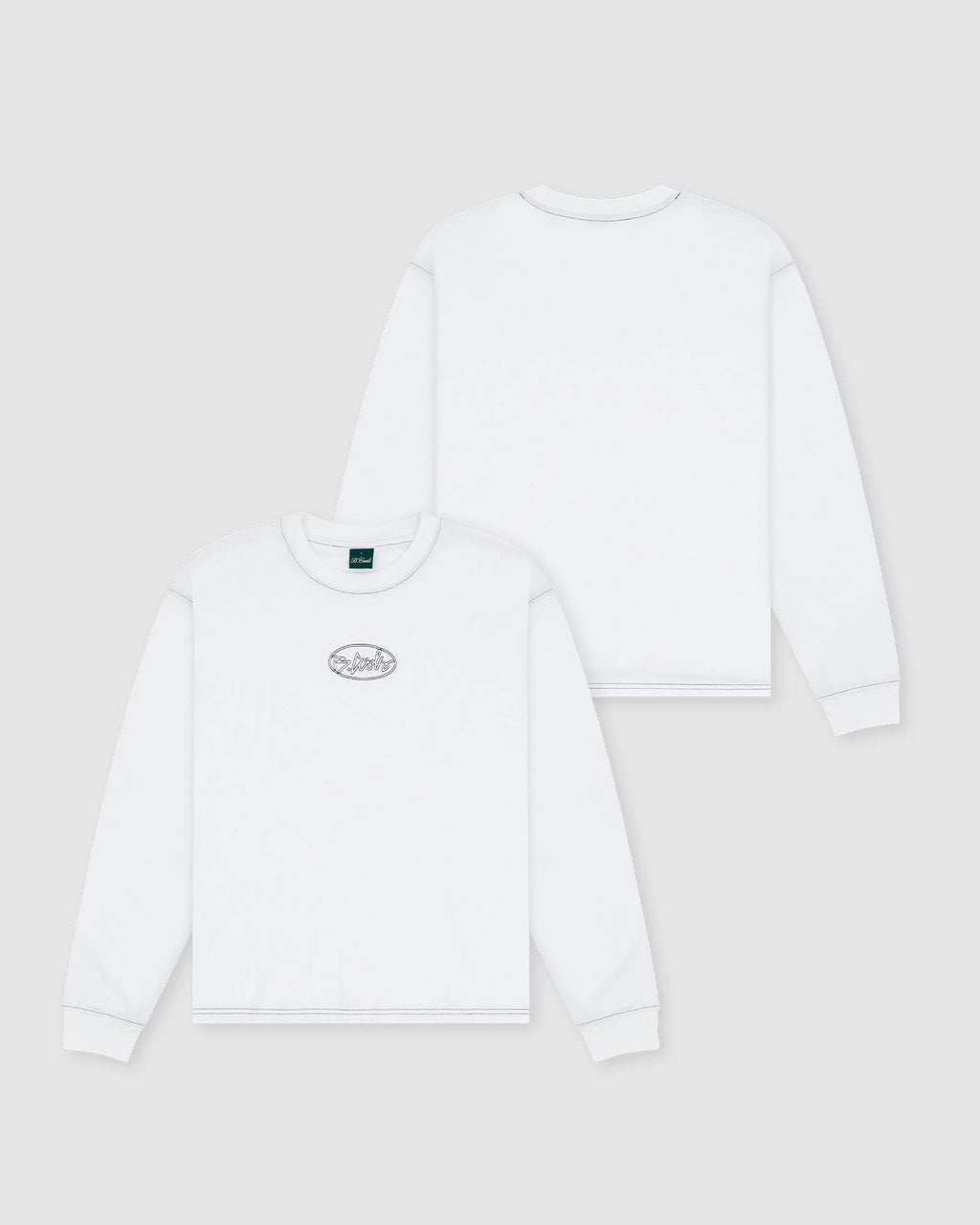 1990 Crop LS T-shirt White