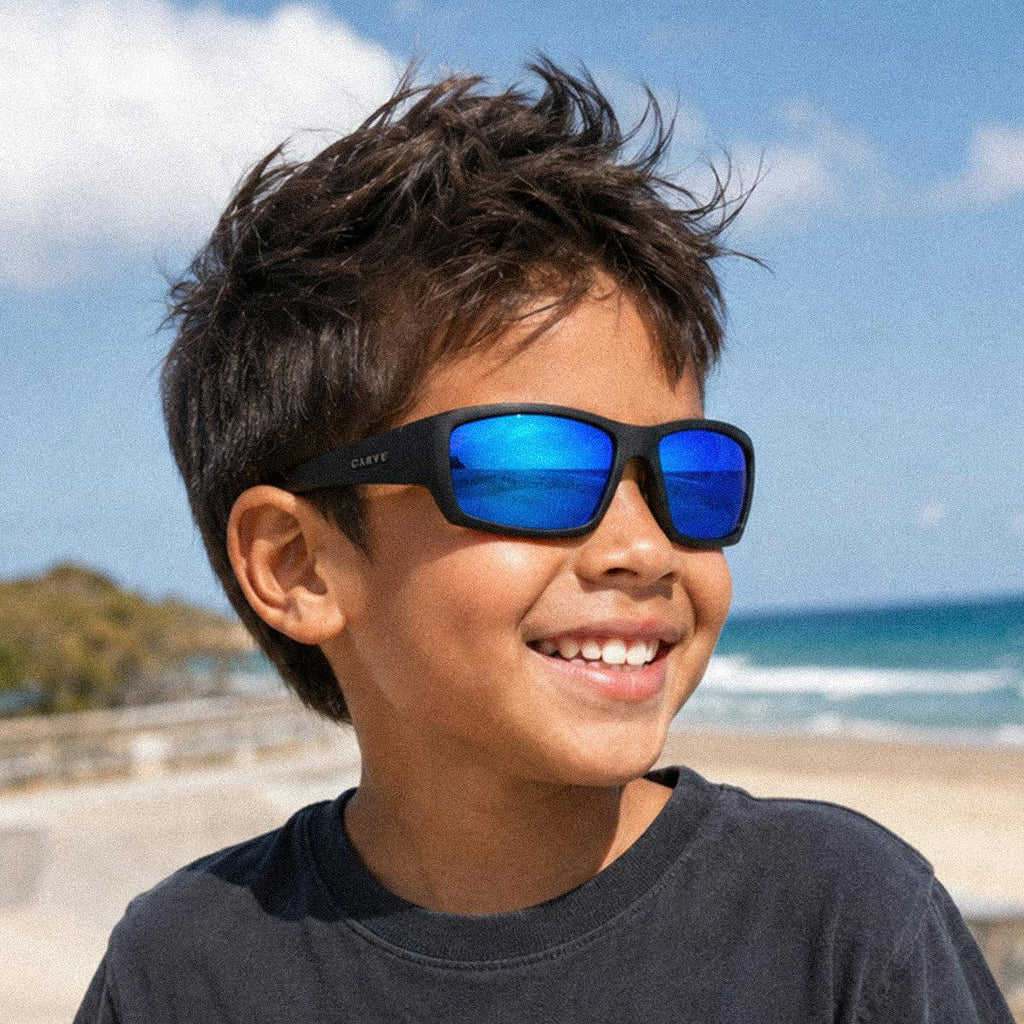 Moray Jr - Matt Black Frame Grey Blue Iridium Lens