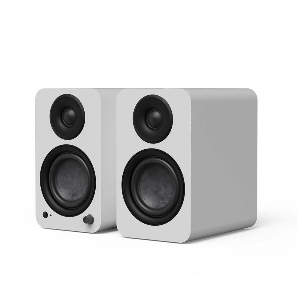 Kanto YU4 (2nd Gen) 160 W Powered Bookshelf Speaker with Bluetooth 5.3, Built-in Phono Preamp, USB-C and Optical Inputs - Matte White