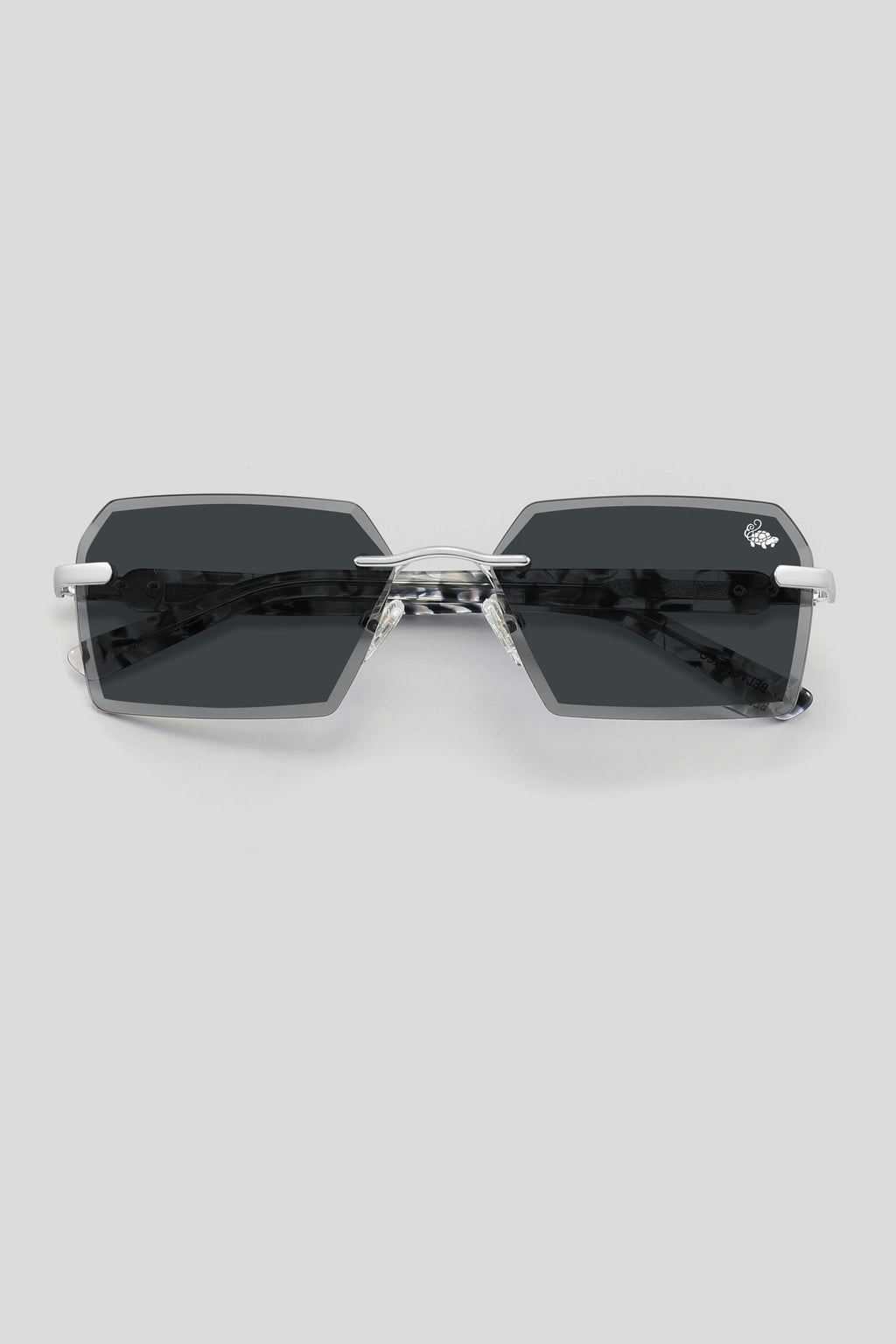 Kennedy White Marble Silver | Black