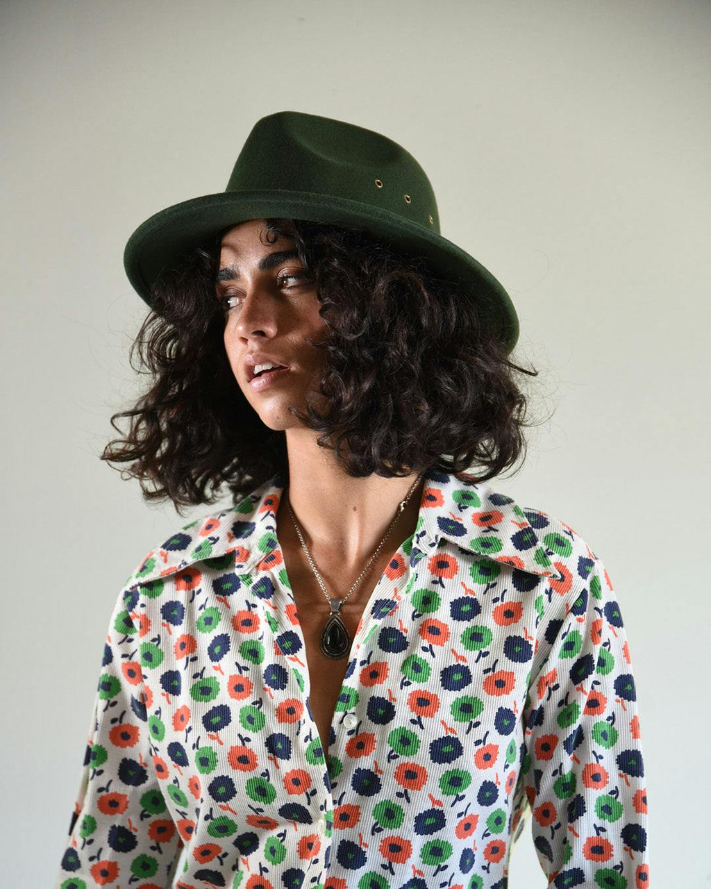 The RataTat Felt Hat - Forest Green