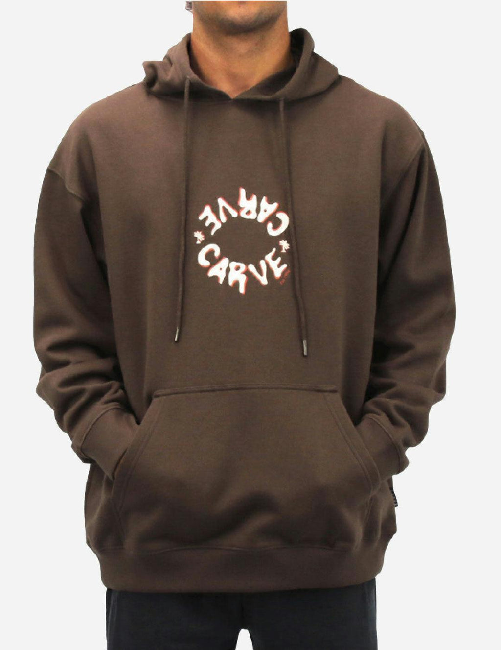 PARKER - Men’s Pullover Hoodie Fleece - Chocolate