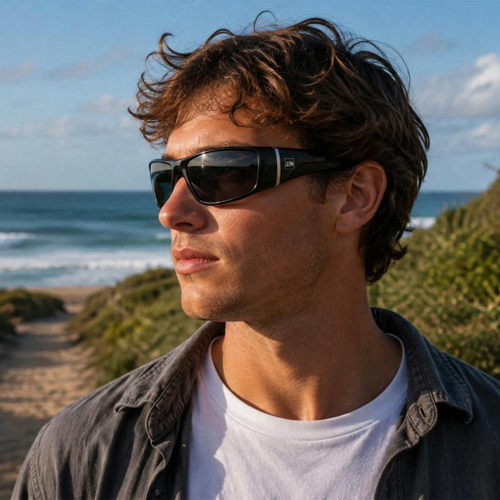 DC - Polarized Gloss Black Frame Sunglasses