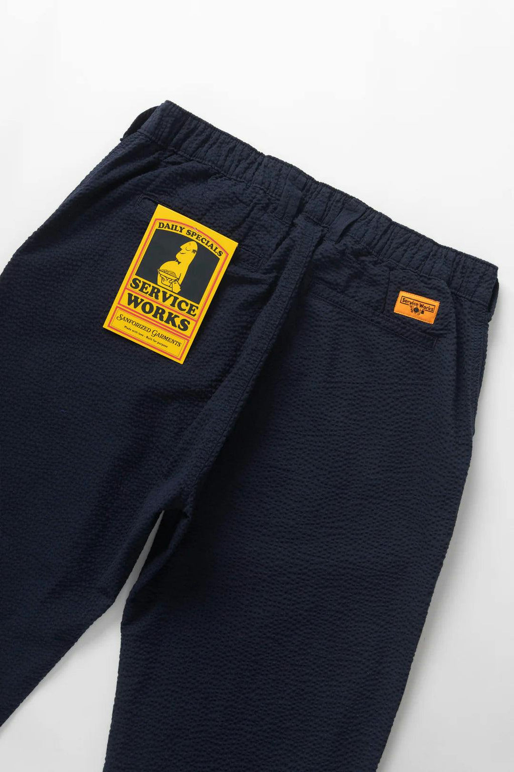 Service Works Seersucker Waiter Pants in Dark Navy