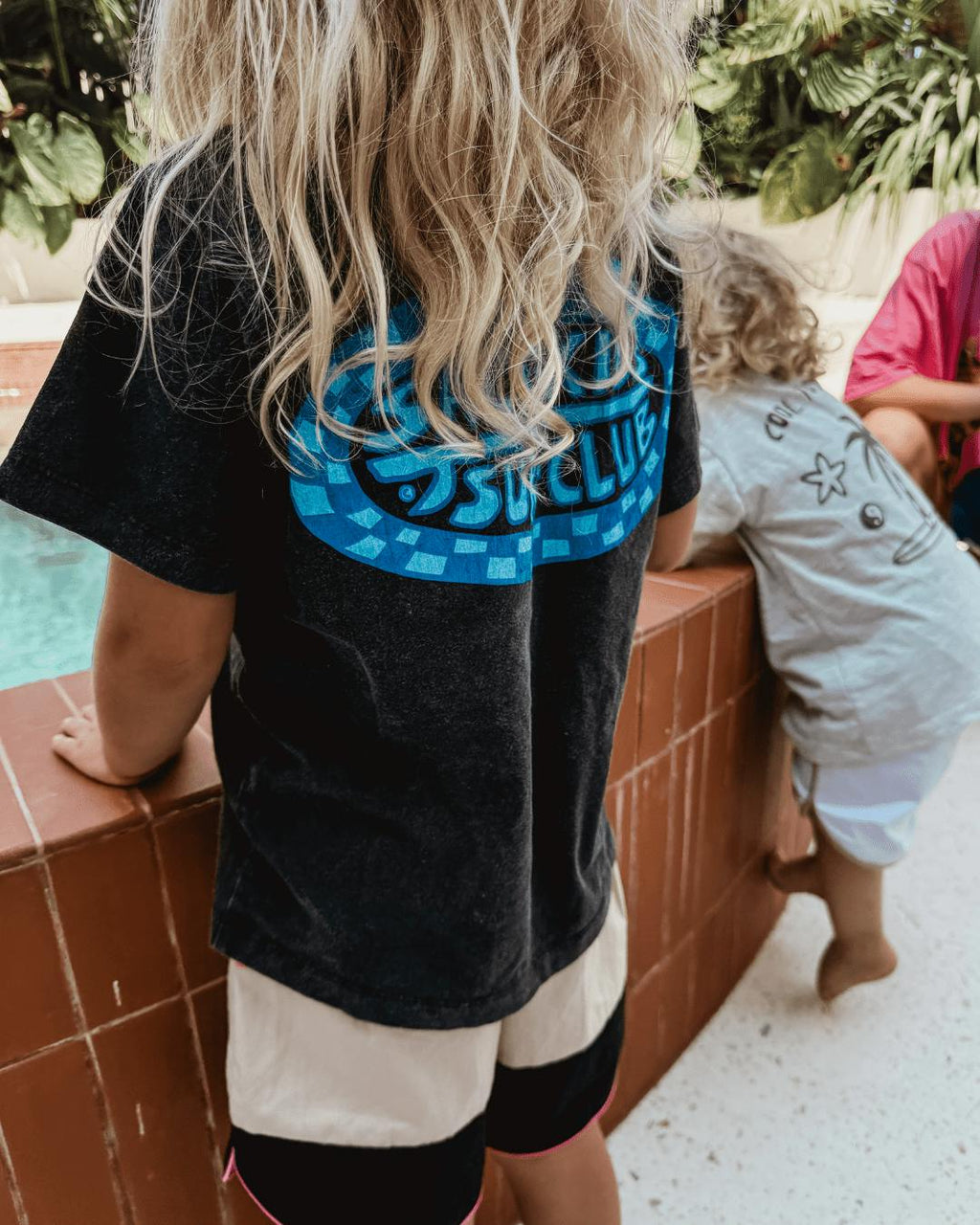 Salty Kids Surf Club Tee- Acid Wash