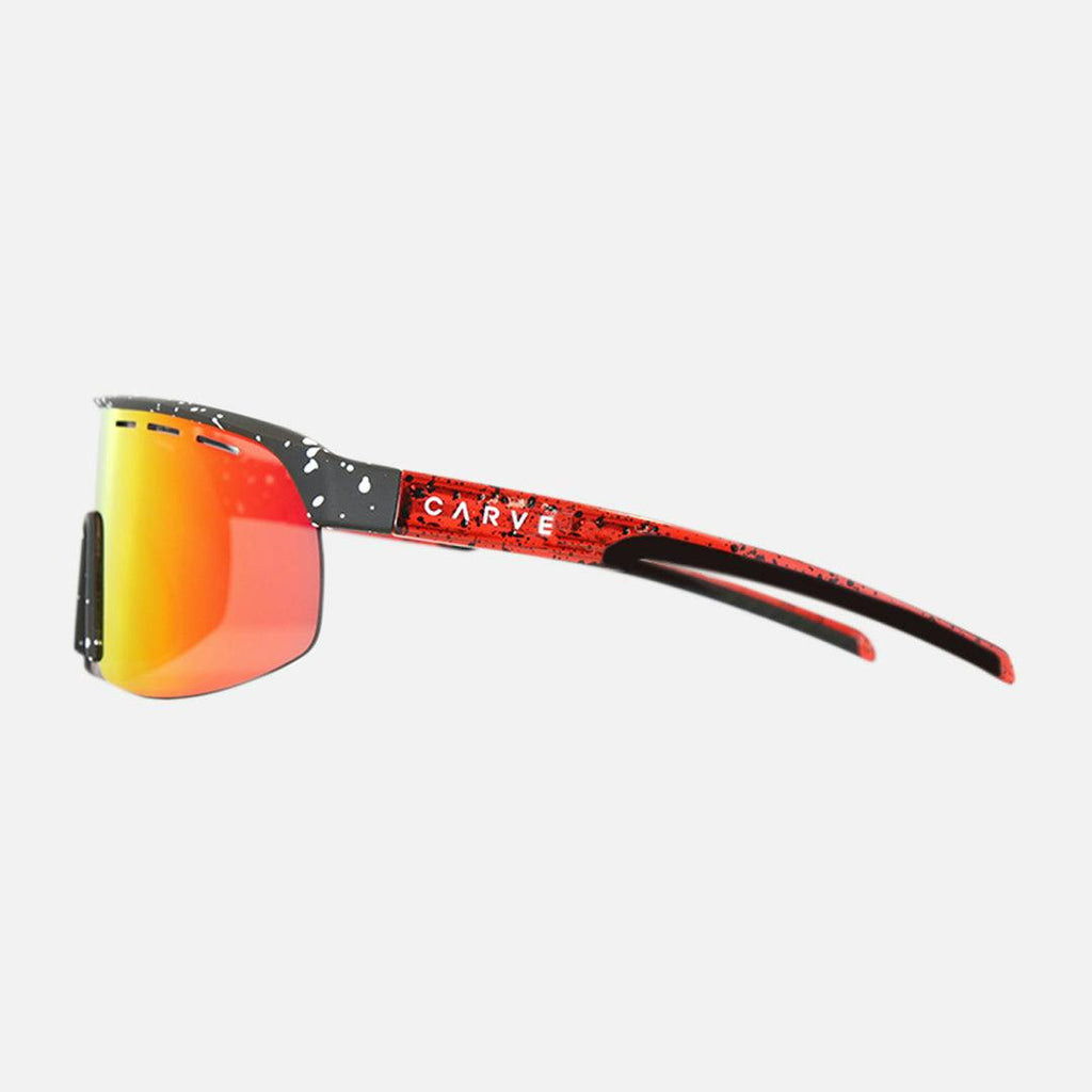Velocity - Frame: Matte Black Splatter Paint   Lens: Grey with External Red Iridium plus Venting