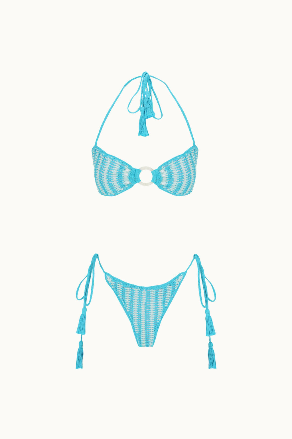 AÇAI CROCHET KINI TOP - AZURE
