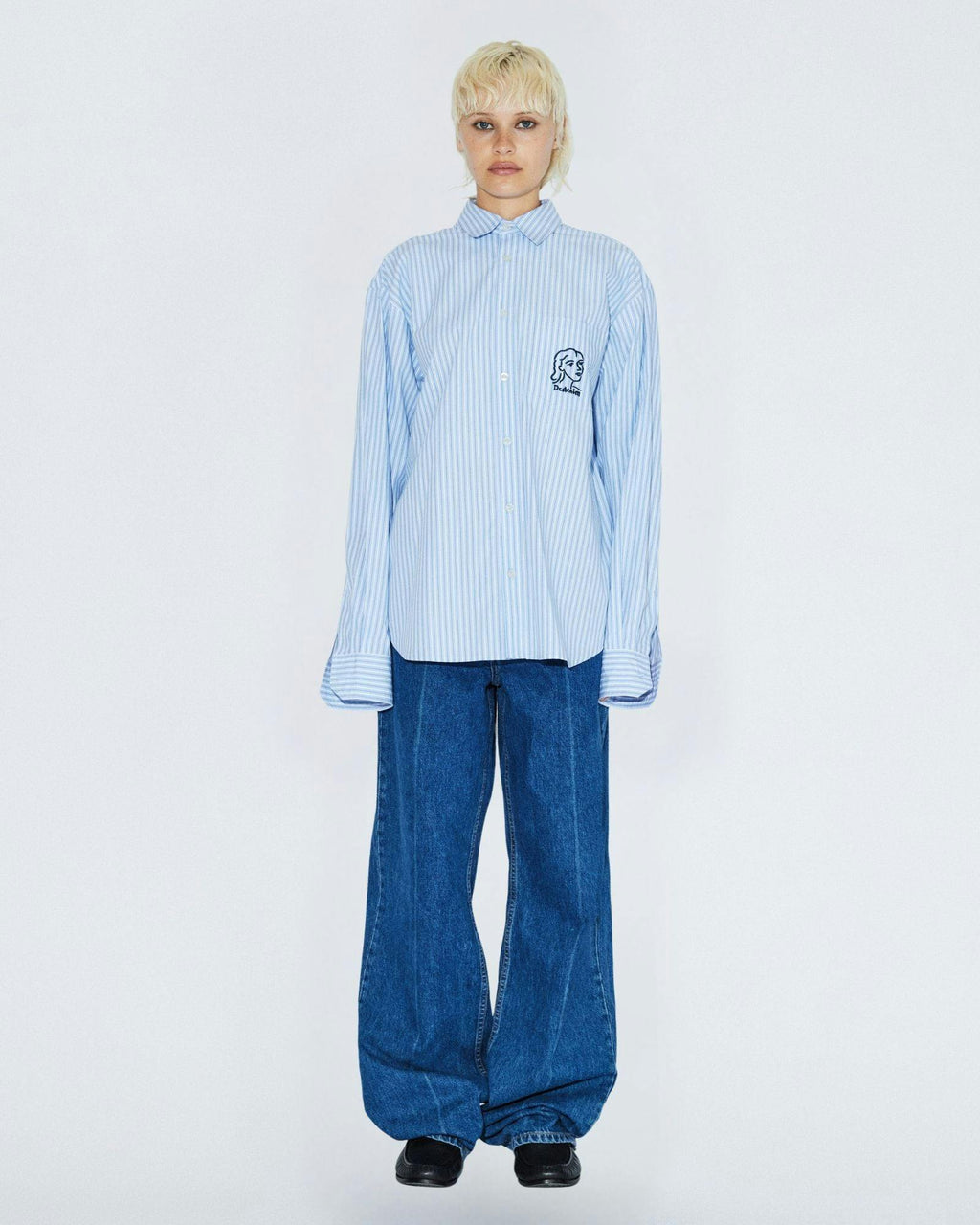 Wes Shirt - Lt Blue Stripe Draw