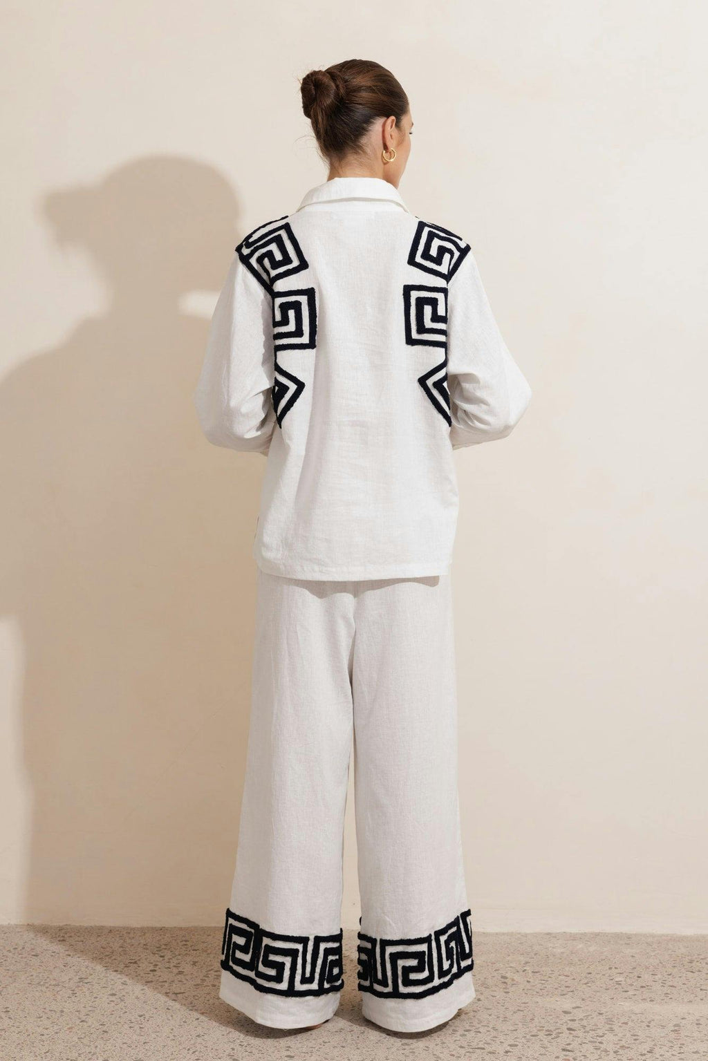 OLYMPUS LINEN PANTS- WHITE & NAVY