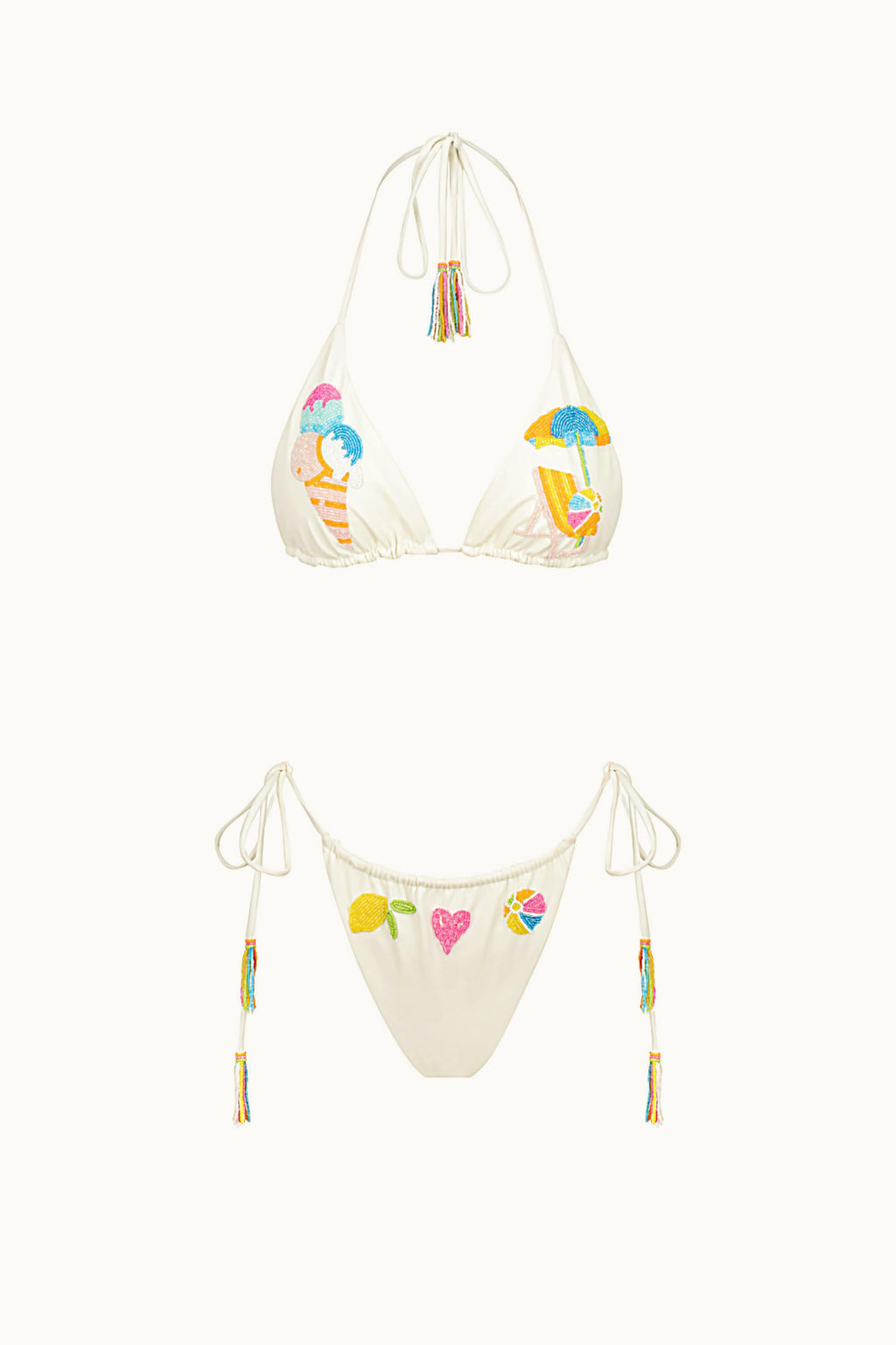 BEADED KINI TOP - GELATO