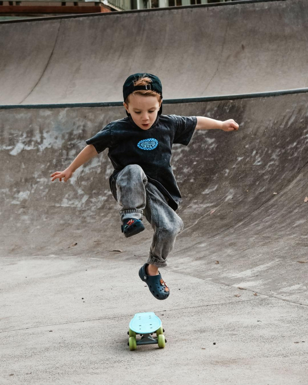 Salty Kids Surf Club Tee- Acid Wash