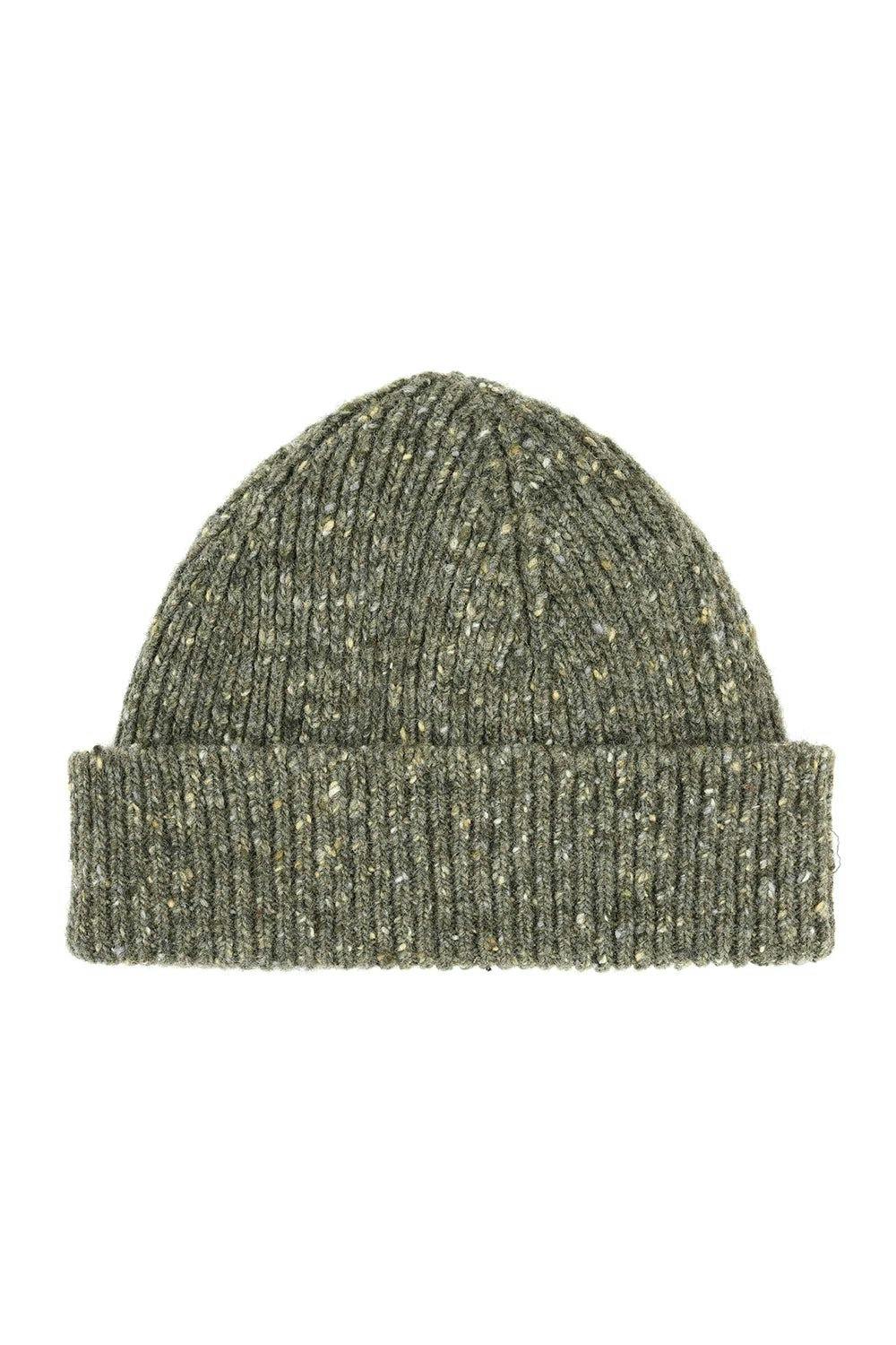 Uskees 4003 Speckled Donegal Wool Beanie in Army Green